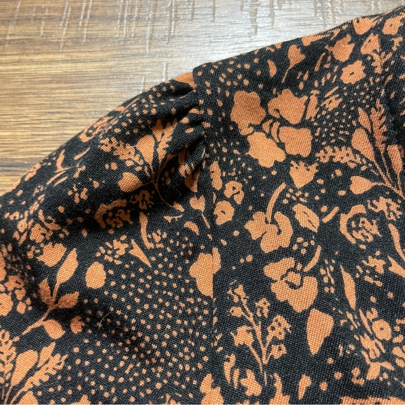 Altar’d State XS Extra Small Floral Black & Orange Dress Going Out Party - Picture 6 of 11